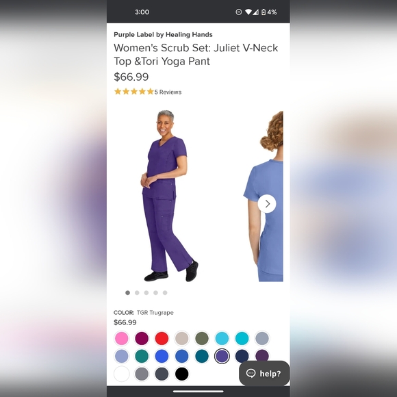 Purple scrub set - Picture 2 of 4